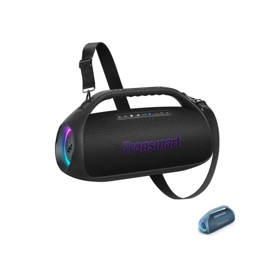 Kraftfull party Bluetooth-högtalare 42 x 19,3 x 22,8 cm 90 W 2.1 kanal IPX6 vattentålig med handtag och rem