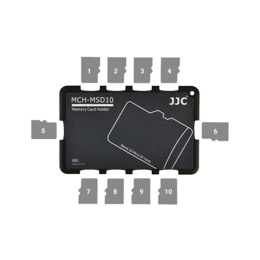 Fodral för 10× micro SD-kort Skyddande box för minneskort Kompakt organiserare för säker lagring av data