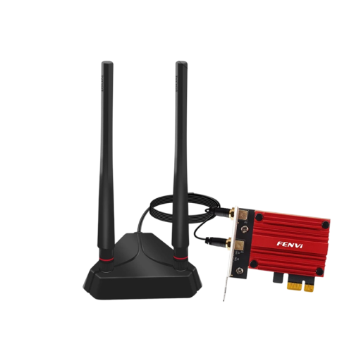 PCI Express-kort för PC 5374 Mb/s Wi-Fi 6E 2,4/5/6 GHz Bluetooth 5.3 Två antenner på kabel 120 cm