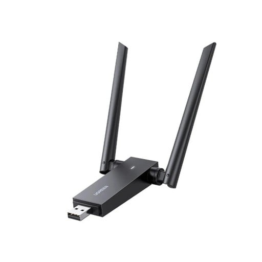 Trådlös USB-adapter UGREEN AC1300 1300 Mb/s Två externa antenner Wi-Fi 2,4 och 5 GHz för stationär dator och bärbar dator