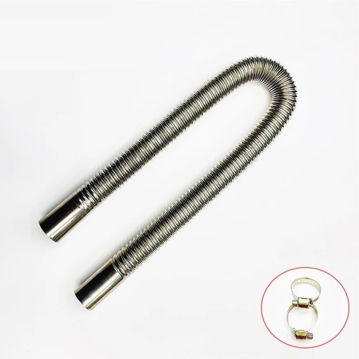 Universell parkeringsdieselvärmeslang 60 x 2,5 cm Rostfritt stål Flexibel avgasrör för bil och husvagn