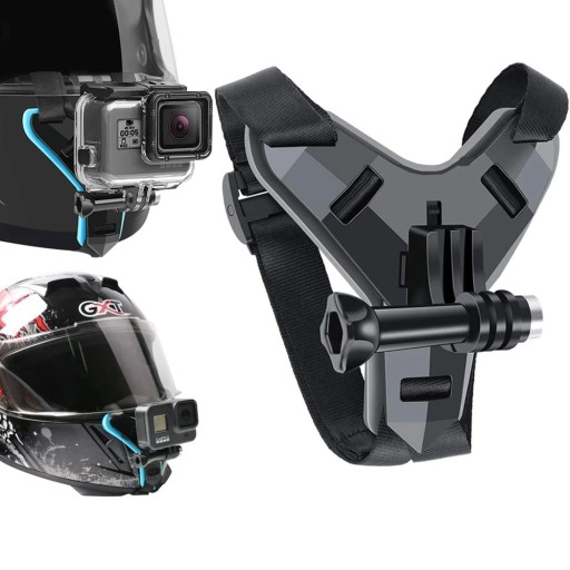 Bältehållare 8 x 7 x 4 cm Bröstadapter för actionkameror GoPro, DJI, SJCAM, Yi, stabilt och säkert fäste av kameran