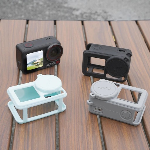 Silikonfodral 7 x 4,4 x 3,2 cm med objektivlock för DJI Osmo Action 5 Pro kameraskydd