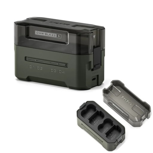 Bärbar laddstation för Lumix kamerabatterier DMW-BLK22 Kompakt rese-laddare för fotografering och video