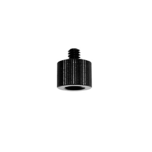 Adapter för skruvar 1/4" till 3/8" 1,6 × 1,3 × 0,7 cm Svart metall Konverter för gängor för stativ, fästen och foto/video tillbehör