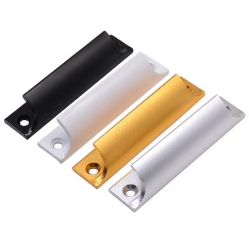 Aluminiummanöver för dörrar och fönster 90 x 30 mm svart handtag med 2 hål för balkongdörrar, grindar, skjutdörrar och möbler