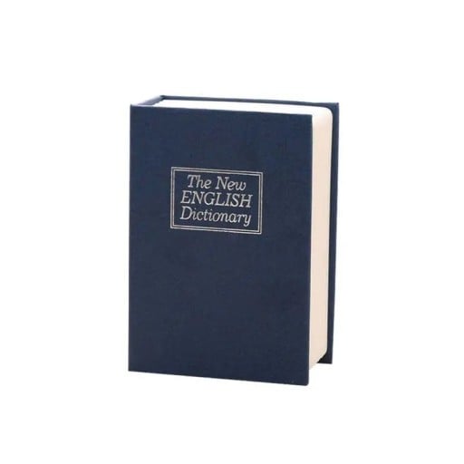 Hemlig sparbössa med nyckel i form av boken The New English Dictionary dold lås säker sparbössa för pengar