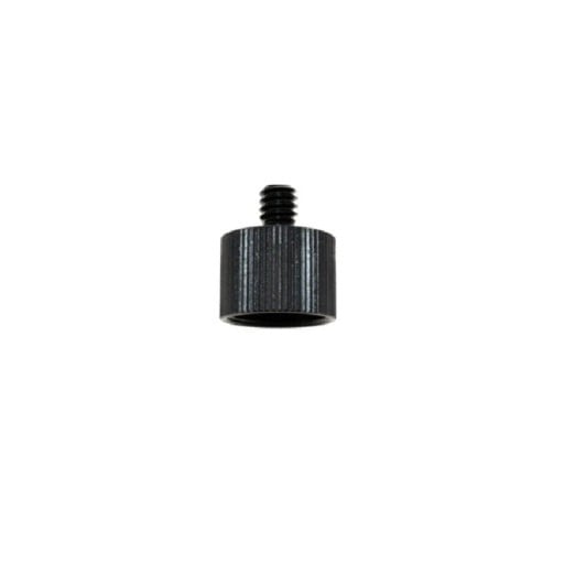 Adapter för skruvar 1/4" till 5/8" 1,8 × 2,1 cm Svart metallisk Trådadapter för stativ, hållare och foto/video tillbehör Universell montering