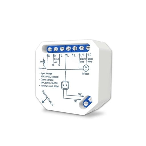 Tuya Smart Life WiFi-modul för rullgardiner och gardiner Enkanals motorstyrning 100–250 V 300 W 2,4 GHz Alexa Google
