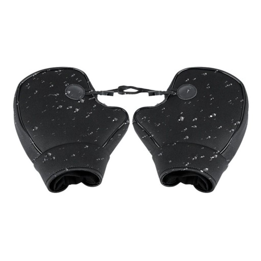 Starka motorcykelhandtag 25,5 x 25 x 7,5 cm Vattentäta vindskyddande svarta vintermotorcykel universella