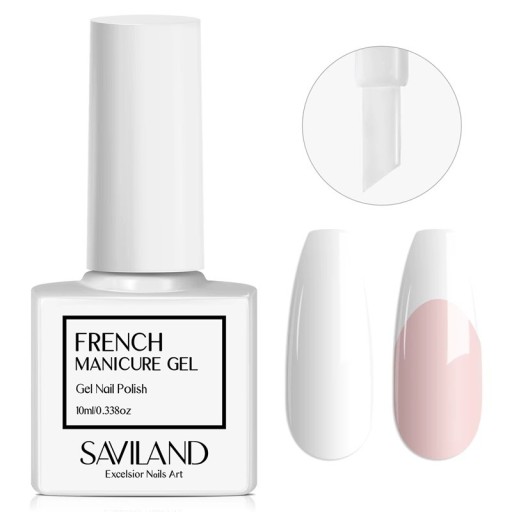 Gelé nagellack 10 ml Fransk manikyr UV LED Sned pensel för dekoration Heltäckande tips Nagelkonst