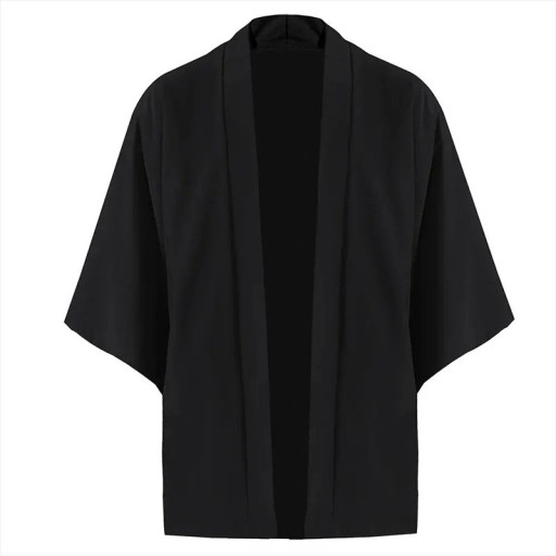 Herr kimono skjorta Enfärgad design Polyester Lätt lös passform för stadens stil och vardagligt bruk