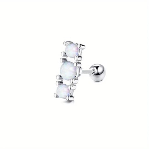 Piercing 16G 1,2 mm x 6 mm i rostfritt stål för kvinnor 3 ringar Fin kroppssmycke för öron, näsa, läppar, ögonbryn