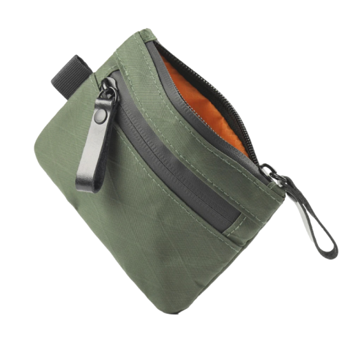 Mini plånbok 9 x 13 x 1,5 cm X-Pac zip pouch Fodral för mynt, nycklar och småsaker av koldioxidneutralt tyg