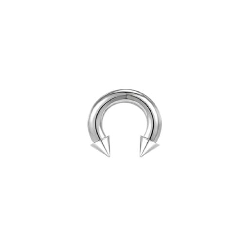 Septum piercing 4 x 16 x 8 mm Hästskoform med spetsar i rostfritt stål Klassisk piercing i nässkiljeväggen