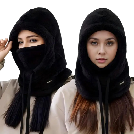 Vinter skidmask kapuschong storlek 55–60 cm Varm fluffig skydd för huvud och nacke Polyester mask mot kyla och vind