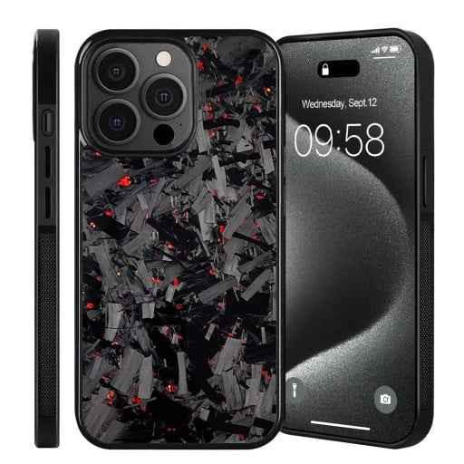 Magnetiskt skyddsskal för iPhone 17 Äkta kolfiber TPU baksida med magneter Hållbart tunt kolfiberfodral