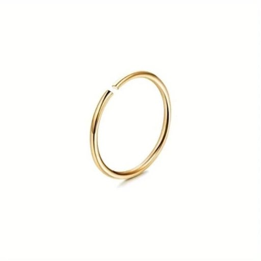 Cirkulär piercing 0,8 x 8 mm Guld av kirurgisk rostfritt stål Minimalistisk ring fin accessoar för vardagligt bruk