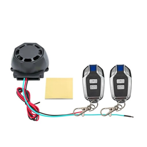 Motorcykelalarm 7,3 x 7,3 x 3,4 cm 12V Vibrationssäkerhet Fjärrkontroll Hitta fordon Justerbar känslighet