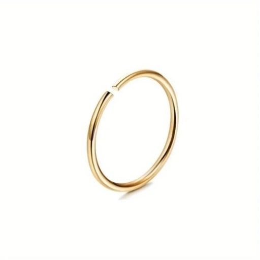 Guldfärgad cirkulär piercing 10 mm i kirurgisk rostfritt stål Elegantisk slät kroppssmycke med klassisk rund form