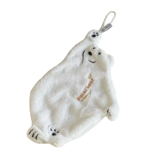 Handduk för torkning av händer 35 x 19 cm Polyesterkök och badhandduk med motiv av isbjörn