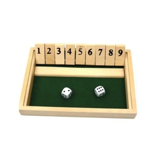 Stolspel Shut The Box träspelbräda med tärningar Matematisk spel för räkning Logisk familjeskoj