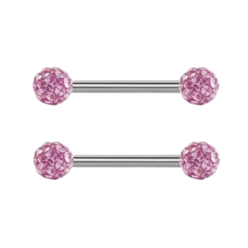 Eleganta glänsande bröstvårtsprydnader för kvinnor och tjejer Fin kroppssmycke med slät design Piercing 1,6 mm