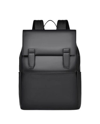 Herr rektangulär ryggsäck 31 x 13 x 42 cm Polyester och syntetisk läder Stad ryggsäck med lock och spännen Bekväm för varje dag