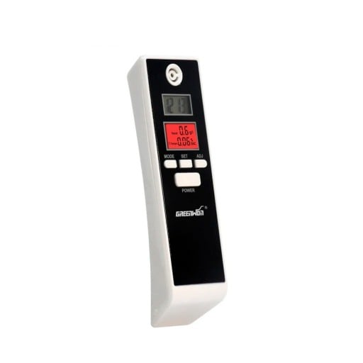 Liten bärbar alkoholtester 10,2 x 3,4 x 1,8 cm Andningsanalysator med LCD-display Detektor för körning under påverkan