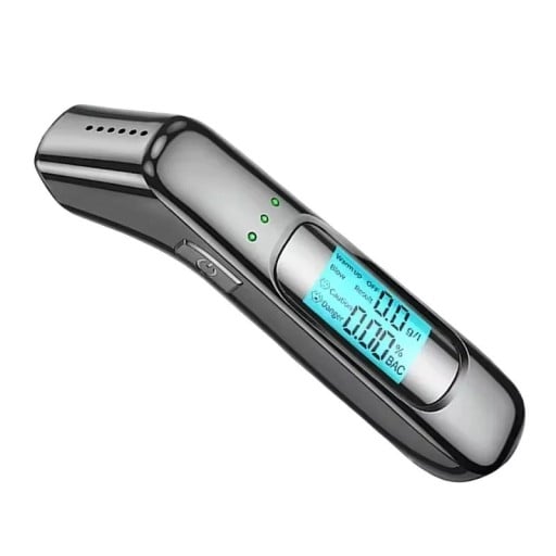 Bärbar alkoholtester LCD-skärm Andningsanalysator med tre färgade ljusindikatorer för hemmabruk