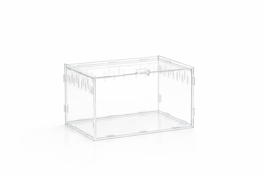 Akryllterrarium för reptiler 20 x 12 x 12 cm Uppfödningslåda för tarantler, spindlar, skorpioner och reptiler med ventilationshål
