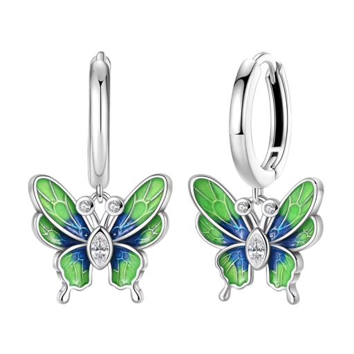 Motivörsörhängen natur 925 sterling silver för kvinnor Mode smycken födelsedagspresenter som symboliserar frihet och skönhet