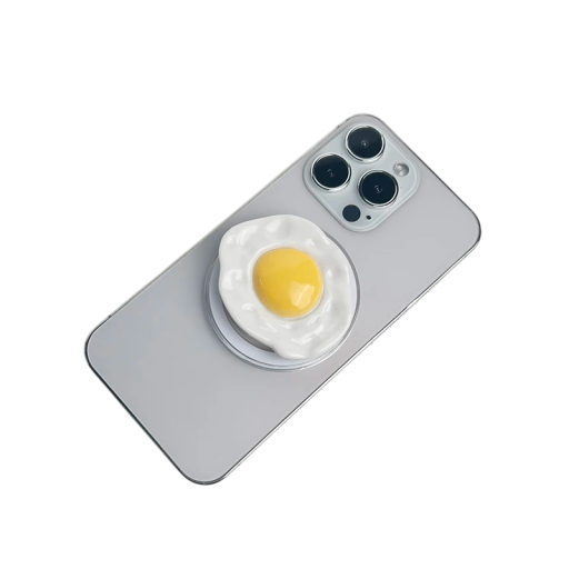 Kreativ telefonhållare 5,5 cm i äggform Fällbar magnetisk stativ för iPhone Mac Samsung Universell