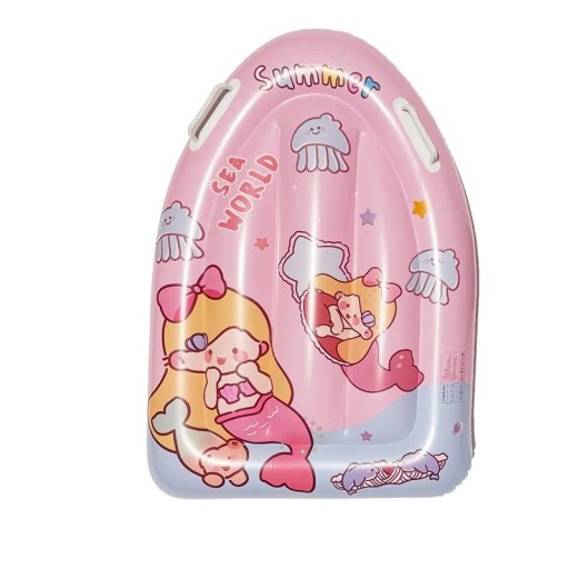 Uppblåsbar poolflytande 78 × 54 cm Motiv av sjöjungfru PVC Flytande solstol för vatten Kompakt uppblåsbart tillbehör för poolen på sommaren
