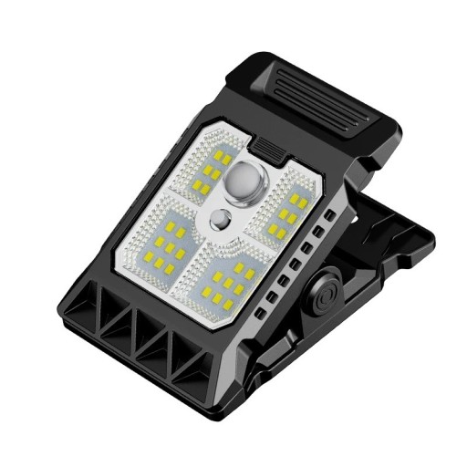 Mini solärklipplampa LED 11,2 × 7,6 cm PIR-sensor 3 lägen 5,5 V utomhusbelysning för staket vägg camping