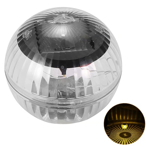 Solärt flytande LED-ljus 10 cm IP44 Vattentålig ljuskula för pooler, dammar, fontäner Trädgårdsdekoration Varmt gult ljus