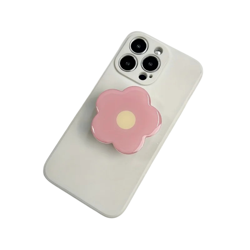 Mobiltelefonhållare med blommotiv 5,3 x 5,2 cm För iPhone 16 Dekorativ mobilställ Stylisk bordshållare