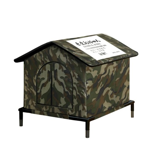 Fällbar hundkoja för husdjur 33x33x33 cm Oxford tyg PVC beläggning svampfoder plyschmaterial Botten 7 cm