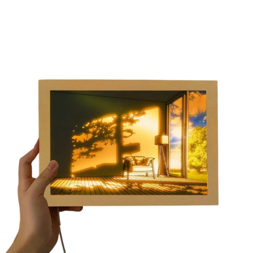 Nattljus målarduk 23 x 17 cm Justerbar ljusstyrka Modern belysning USB-ström