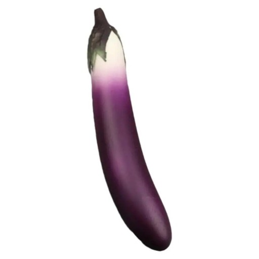 Konstgjord aubergine 26 x 4 cm Realistisk falsk aubergine Dekorativ grönsak Barnleksak till köket Arrangeringsdekoration och rekvisita