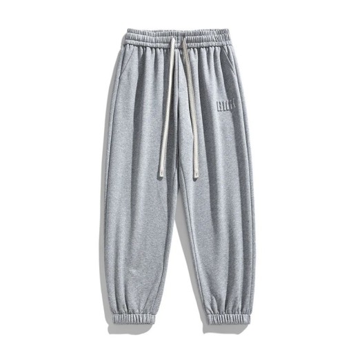 Herrbyxor i enfärgad med fickor och snörning, polyester, bomull, bekväm passform, idealiska för fritid och sport