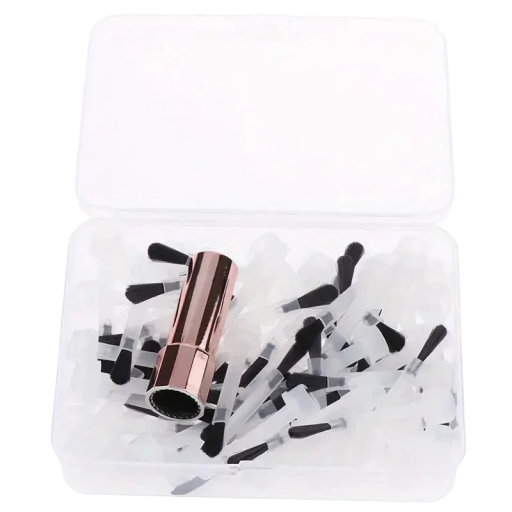 66 st Engångs nagelpenslar 4,5 x 1,2 cm Reservhuvuden 2 x 5 cm Applicator för lack och gel Penslar med rund spets för lack