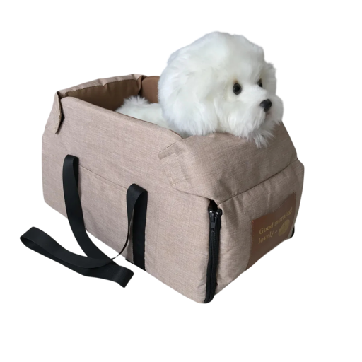 Bärbar bilstol för hundar och katter 42 x 22 cm, säker och bekväm transportbur för små och medelstora djur i bilen