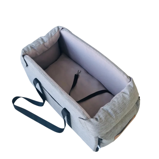 Bärbar bilstol för hundar och katter 47 x 22 cm, säker och bekväm transportbur för små och medelstora djur i bilen