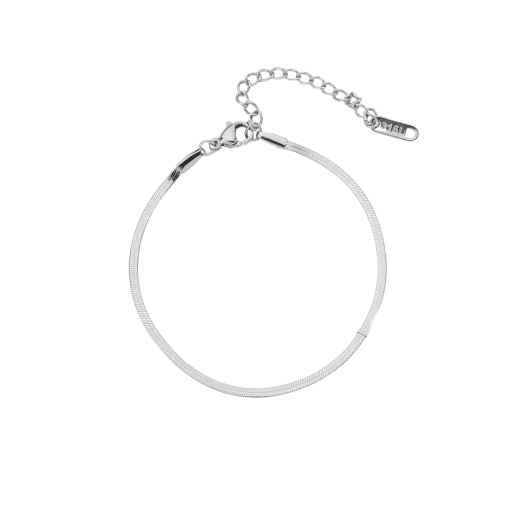 Unisex armband av rostfritt stål orm kedja 17-22cm 2mm Justerbart armband av rostfritt stål