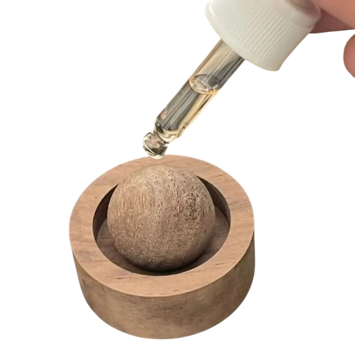 Difusor i massivt trä 5 x 3,5 cm Naturlig aromaterapeutisk dekoration med träkula för eteriska oljor