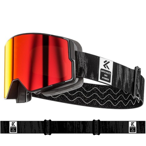 Unisex skidglasögon 13 × 9,2 cm med UV400 skydd mot strålning för skidåkning, snowboard och vintersporter