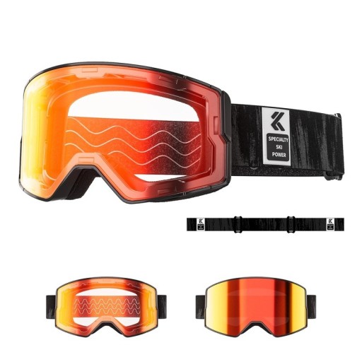 Unisex skidglasögon 13 × 9,2 cm med dubbellagerlinser och UV400-skydd för skidåkning, snowboard och vintersporter