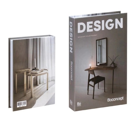 Dekorativ bok DESIGN med minimalistisk inredningsmotiv
