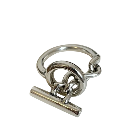 Modern ring för damer Justerbar universell storlek Ring i form av en kedja Stiligt modeaccessoar Originalt smycke